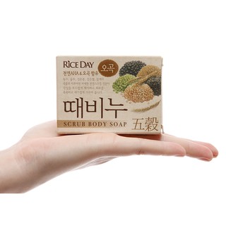 Xà bông tẩy da chết tinh chất thanh ngũ cốc rice day 100g - 때비누 오곡 100g