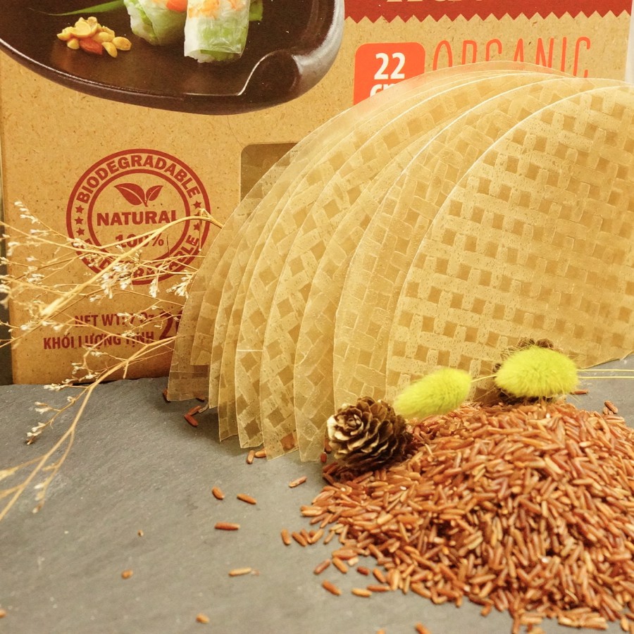 Bánh tráng gạo lứt hữu cơ 22cm Bích Chi hộp 200g | BigBuy360 - bigbuy360.vn