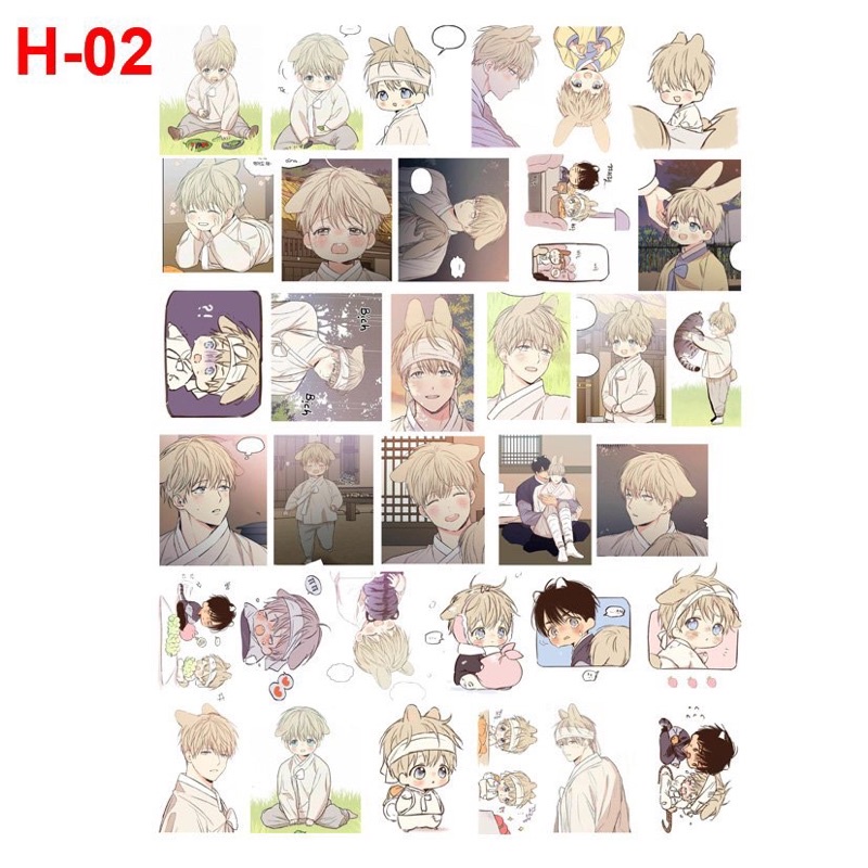 ảnh Sticker yaoi no love zone 30 hình ép lụa khác nhau/Sticker không chốn yêu đương