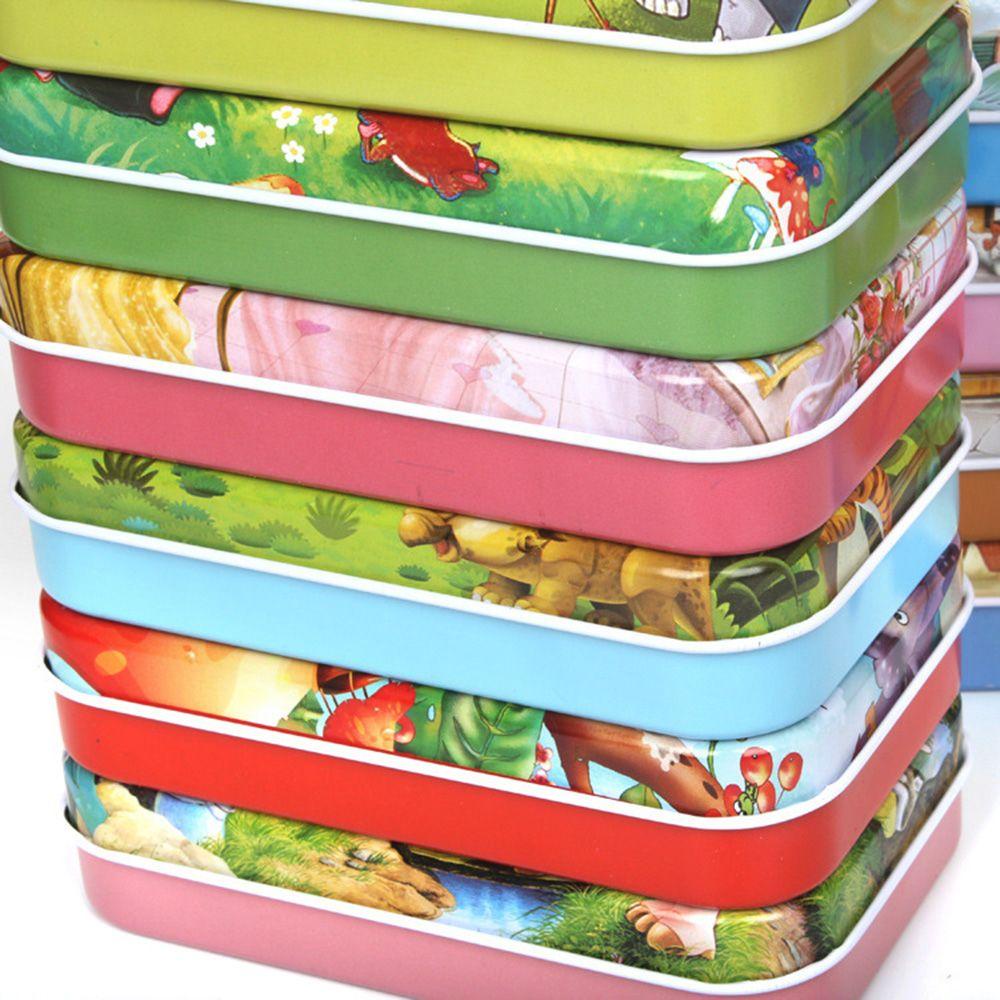 RAINBOW Hộp Sắt Đựng Đồ Chơi Giải Đố Cho Bé