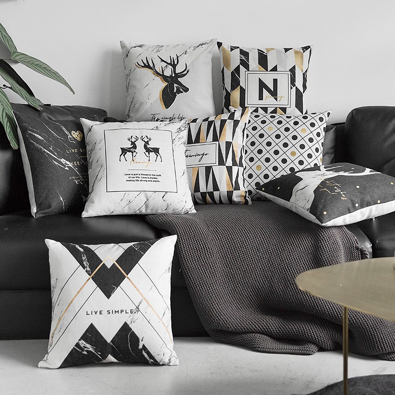 Áo gối hình vuông nhiều kiểu dáng dùng trang trí nội thất tiện dụng