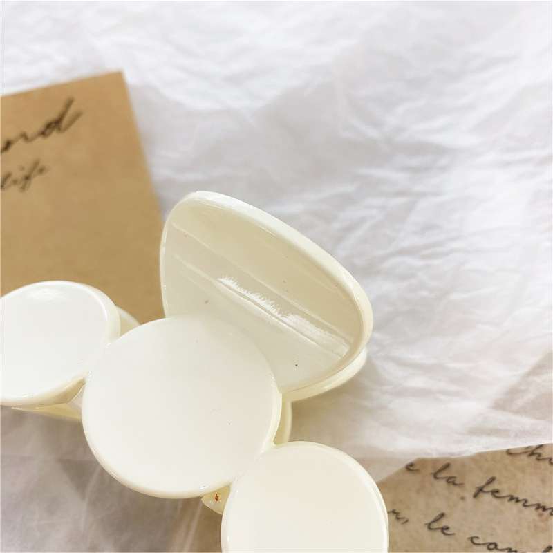 Kẹp Tóc Acrylic Trong Suốt Hình Tròn Xinh Xắn