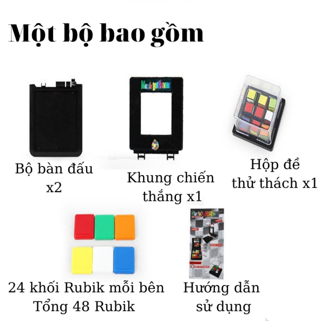 Đồ chơi xếp hình Magic Block Game Rubik Biến Thể Đối Kháng 2 người chơi, đồ chơi trí tuệ tương tác độc đáo BL89 BeeLove