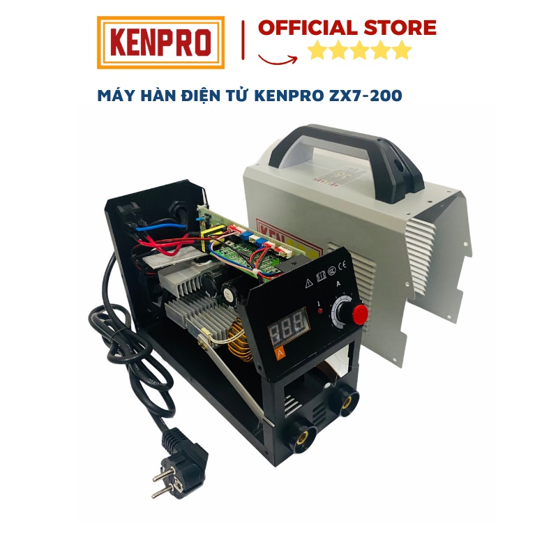 Máy Hàn Điện Tử Kenpro ZX7-200 Hàn Đến Que 3.2mm Hàn Liên Tục Que 2.5mm Bảo Hành 12 Tháng