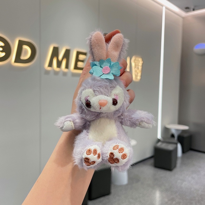 Móc khóa gấu bông Thỏ Stellalou màu tím cực xinh