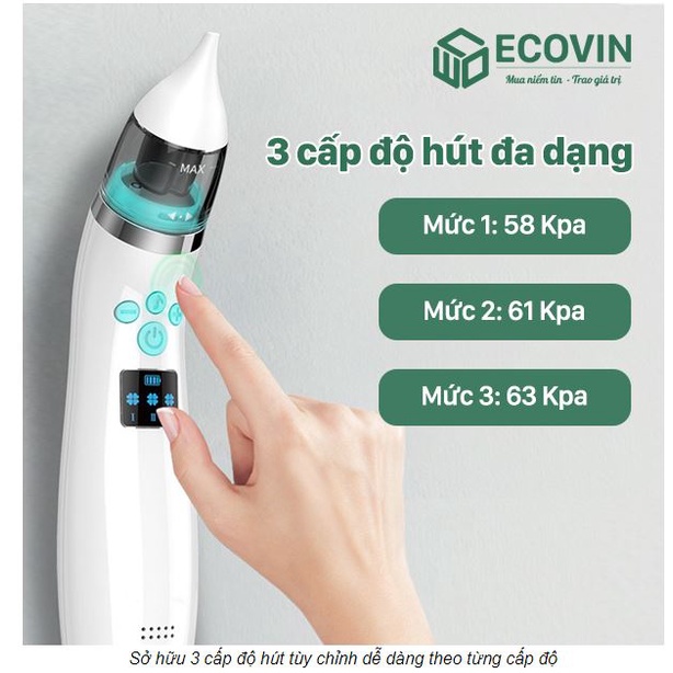 Máy Hút Mũi Cho Bé, Máy Hút Dịch Nhầy Mũi Trẻ Em Thông Minh GM64