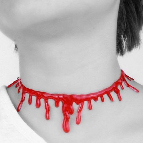 Vòng Cổ Choker Dây Máu Nhỏ Giọt Phù Hợp Mặc Ngày Halloween