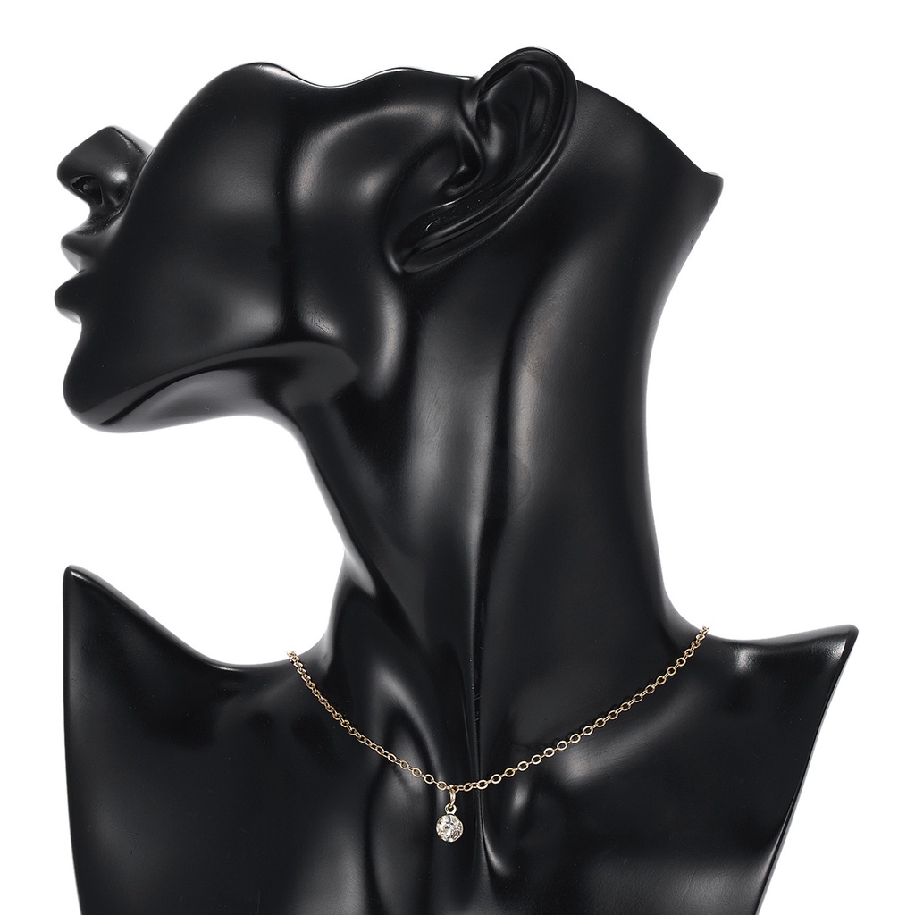 Vòng cổ Hợp Kim Mạ Vàng Trang Trí Vòng Tròn Cá Tính Cho Nữ