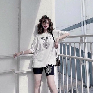 Set áo thun in chữ BCAC kèm quần legging 2 màu xám/đen (kèm video/ảnh thật)