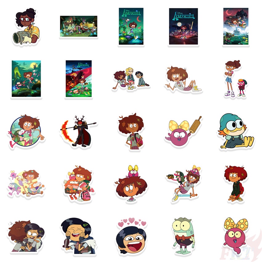 ❉ Hình Dán Amphibia Series 01 ❉ Bộ 50 Miếng Dán Chống Thấm Nước Thời Trang