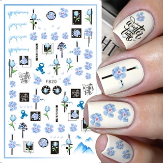 Miếng Dán Trang Trí Móng Tay Hình Hoa Lá 3d DIY