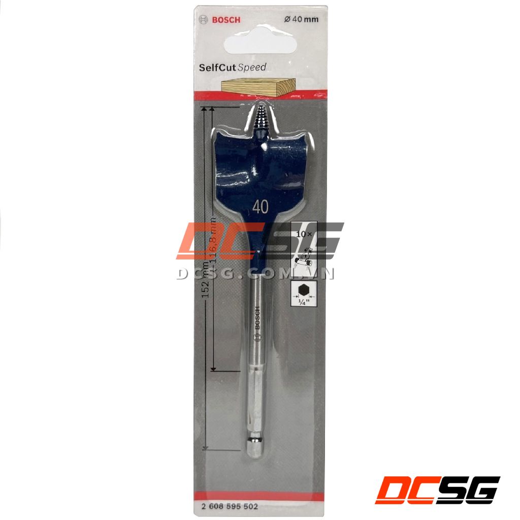 Mũi khoét gỗ đuôi cá SelfCut Speed Bosch (chọn size mũi) | DCSG