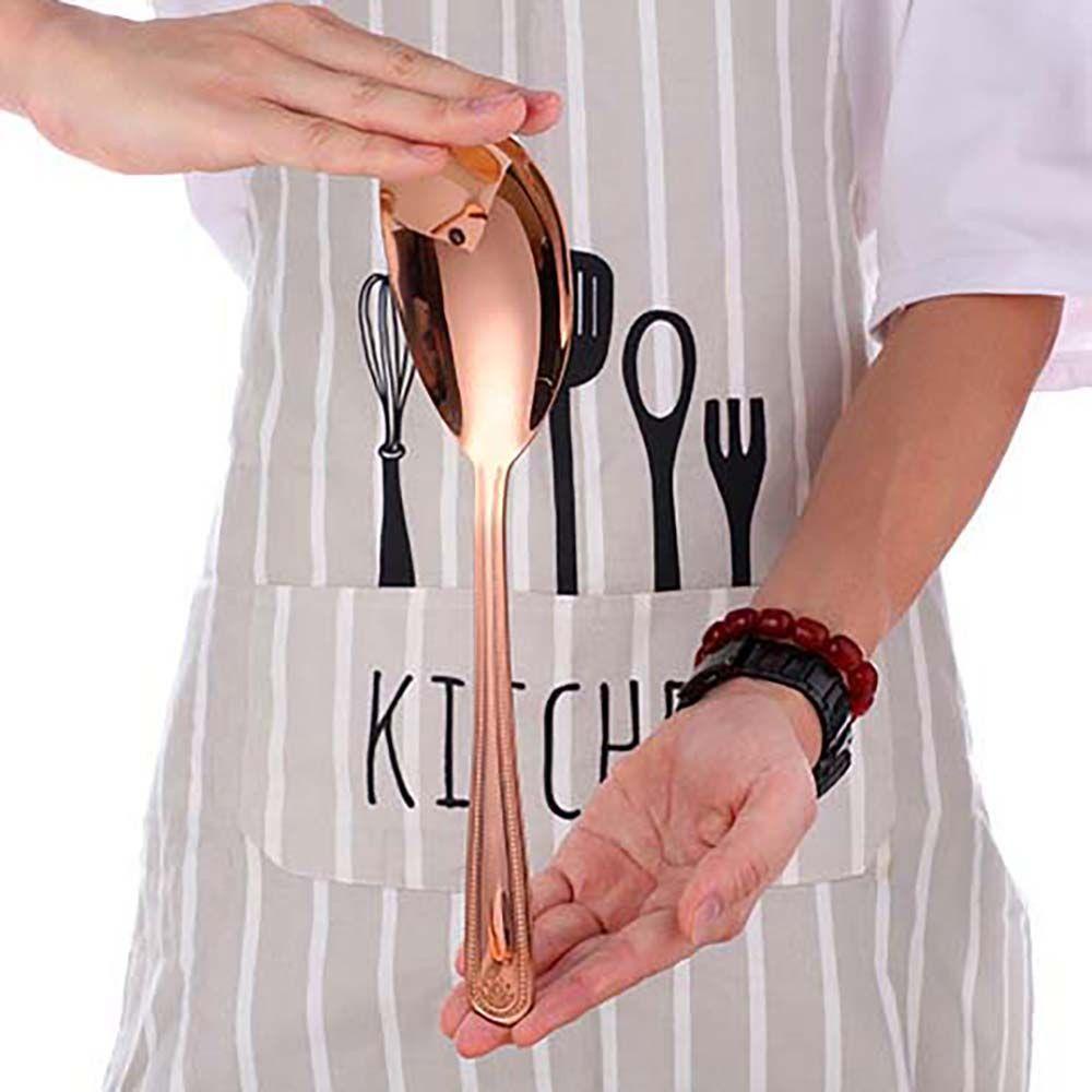 YIYU Bộ Muỗng Nĩa Ăn Tráng Miệng Bằng Thép Không Gỉ