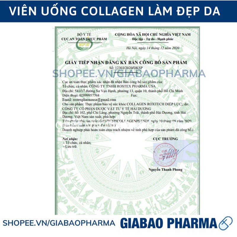 Viên uống COLLAGEN DIỆP LỤC bổ sung biotin  hỗ trợ làm đẹp da, trắng sáng da | BigBuy360 - bigbuy360.vn