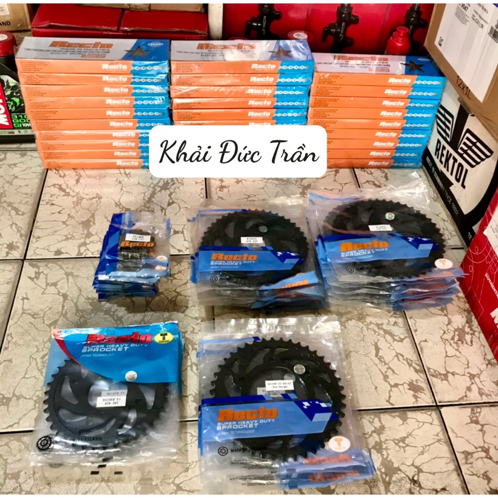 Sên RECTO vàng 9ly 124L 132L , lẻ nhông dĩa RECTO gắn Winner Sonic Exciter Satria Raider Future MX King