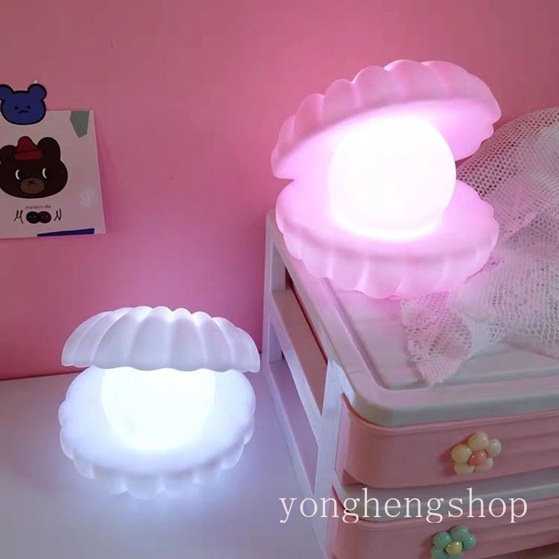 Đèn ngủ để bàn hình vỏ ngọc trai sáng tạo