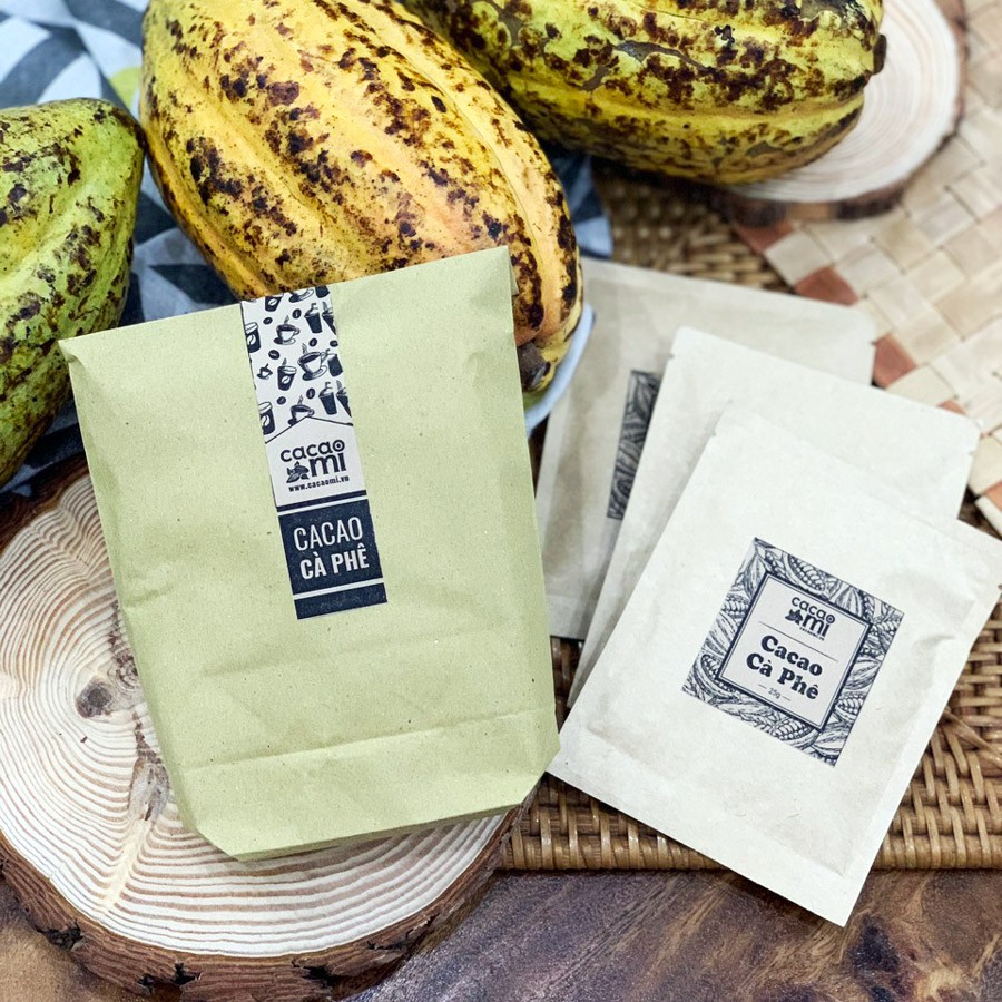 Combo 3 gói bột cacao cafe - Thức uống sô cô la hương vị cà phê đậm vị ca cao nguyên chất CACAOMI thượng hạng 25g/gói