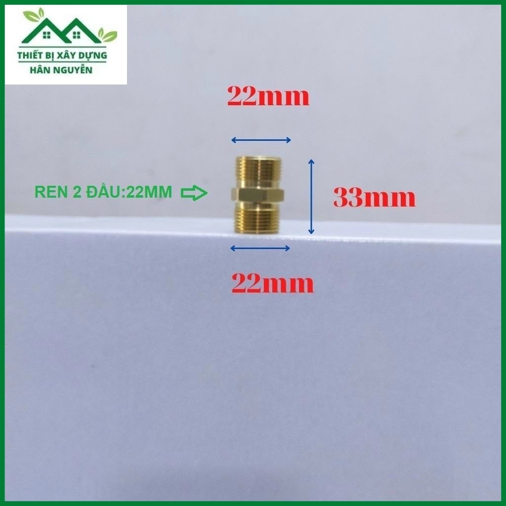 Khớp nối nhanh dây ống nước máy rửa xe Ren 22mm