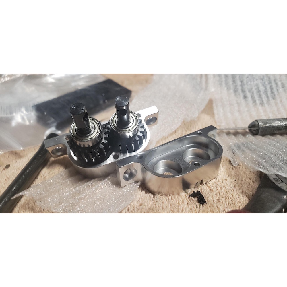 Hộp truyền động trung gian, chia truyền động hộp số xe điều khiển từ xa SCX10 D90 1/10 / tamiya 1/14 hoặc xe tải đầu kéo