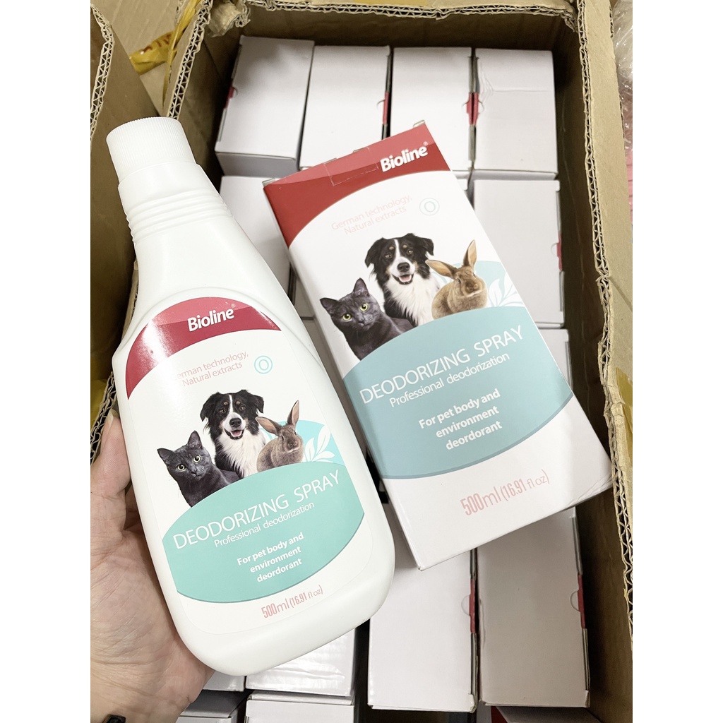 Xịt Khử Mùi Cơ Thể Chó Mèo - Khử Mùi Cát - Quần Áo - Chuồng Cho Thú Cưng