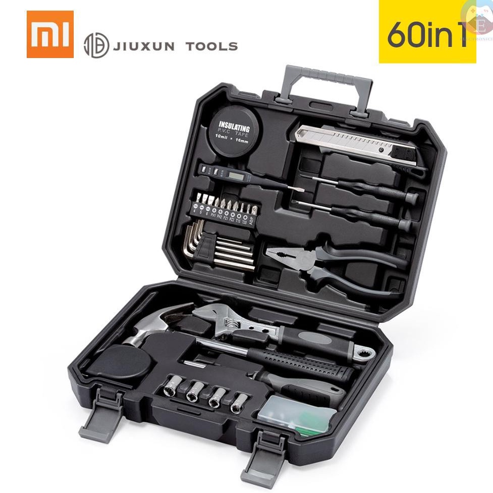 Bộ dụng cụ sửa chữa Xiaomi Jiuxun 60 món 12 món - Hộp công cụ dụng cụ sửa chữa gia đình cầm tay đa năng Xiaomi HB88