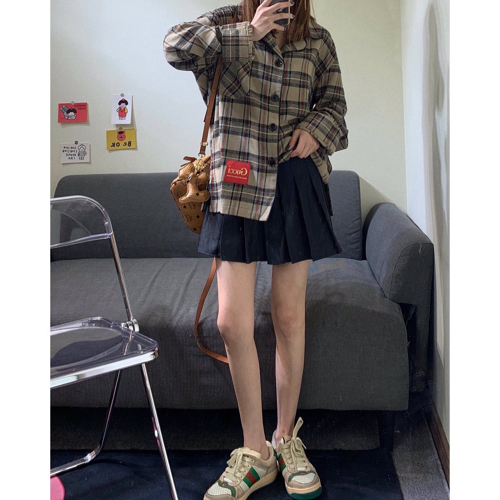 [Babe I'm Real] Áo Shirts Guccii x Geogre Flannel FW21 ( Full Tag, mac,... )