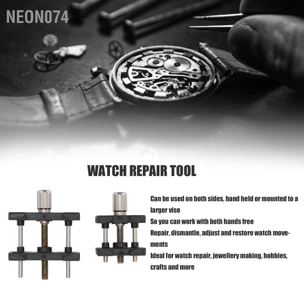 Neon074 Giá đỡ đồng hồ đeo tay 2 trong 1 Công cụ sửa chữa thực tế bền bỉ đa chức năng để