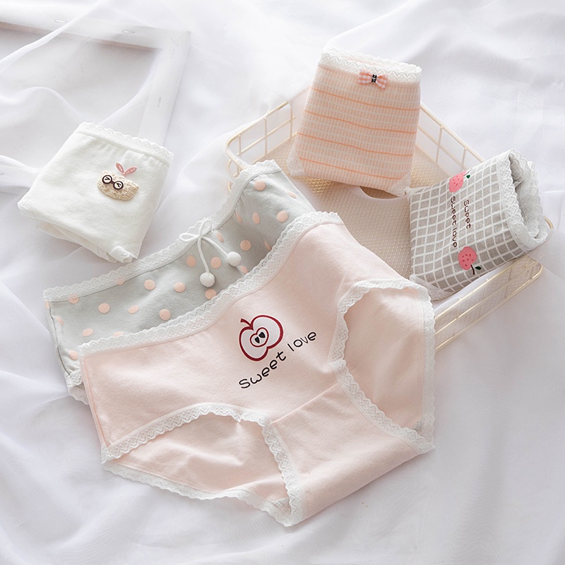 Set 5 quần lót nữ cotton NuciFera nhiều mẫu hình Sweet Love