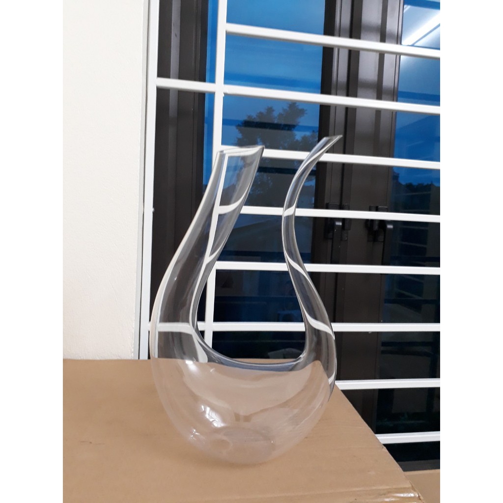 Giá xưởng Nhiều mẫu bình thở thủy tinh rượu vang Decanter chiết miệng vát thổi thủ công dày dặn kiểu dáng đa dạng