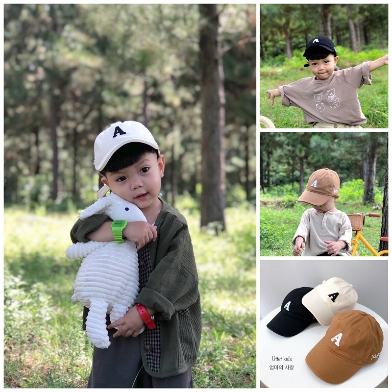 MŨ LƯỠI TRAI CHỮ A CHU VI ĐẦU 50 CM DÀNH CHO BÉ HƠN 2 TUỔI ĐẾN 5 TUỔI