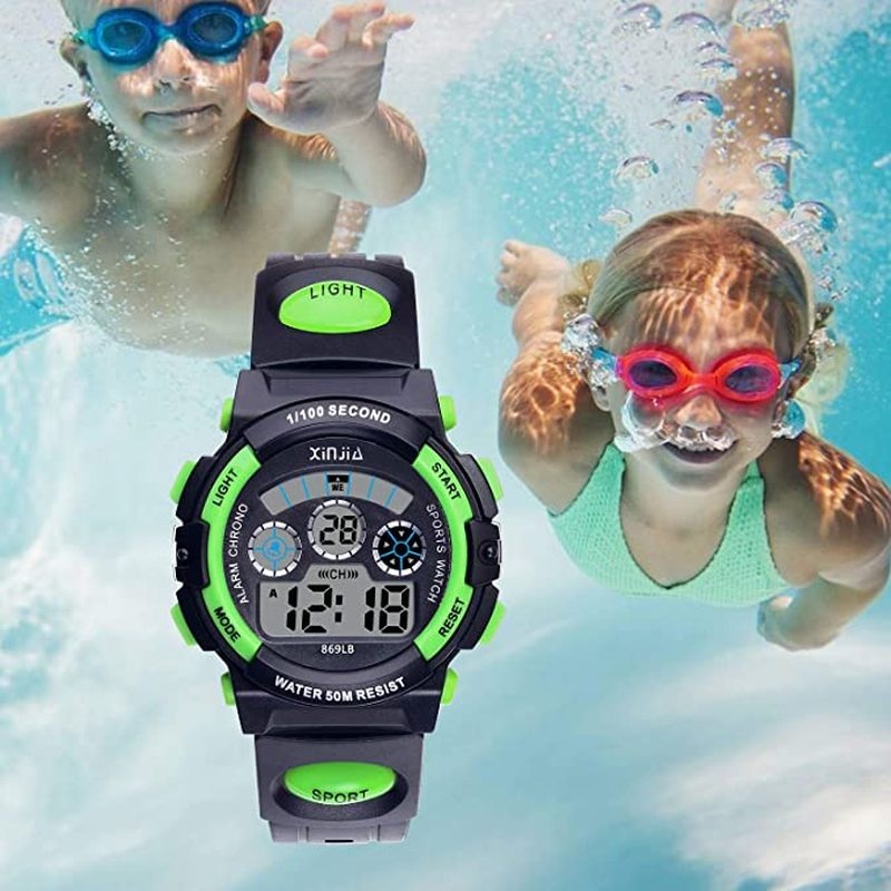 [Kids Led Digital Sports Silicone Rubber Digital Watch] [Children Waterproof Sport Electrical LED Watches] [Perfect Gifts Wristwatch For Student Boys &amp; Girls]