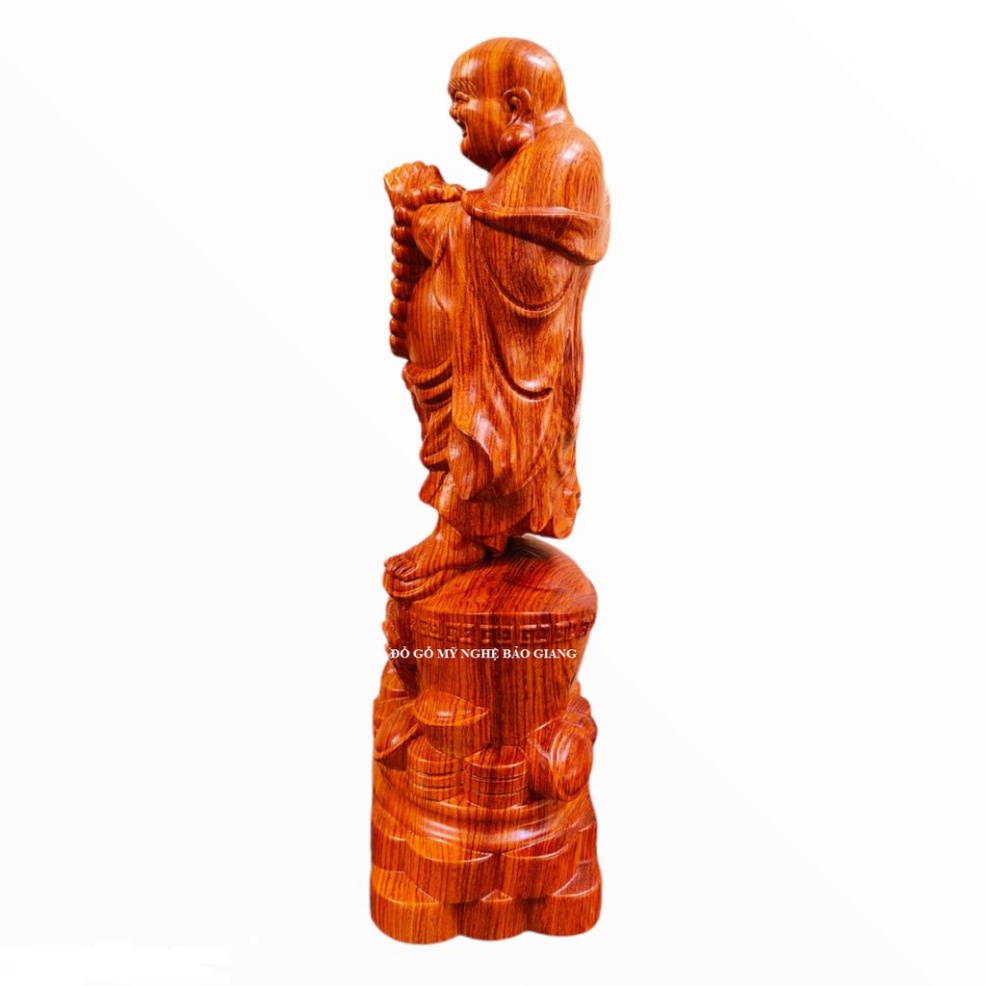 Tượng phật di lặc gỗ hương cao 20 cm mẫu mới 2021