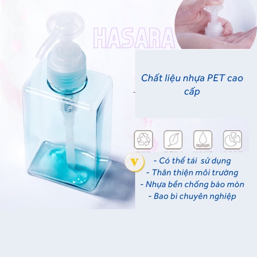 Chai chiết dầu gội, sữa tắm, nước rửa tay, bình chiết có vòi nhấn dung tích 100ml 450ml CC03 CC04
