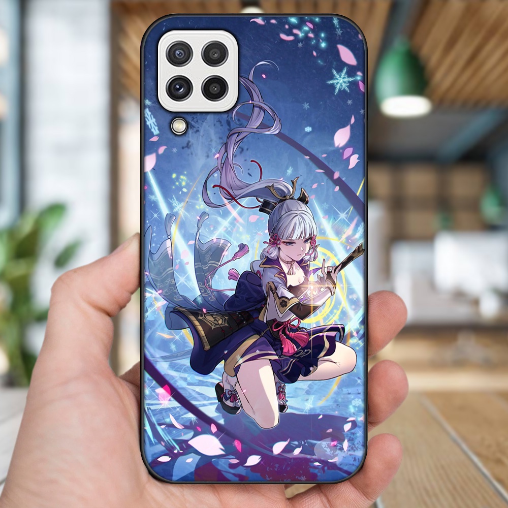 Ốp lưng Samsung A22 4G, A22 5G viền đen in hình Ayaka Genshin Impact