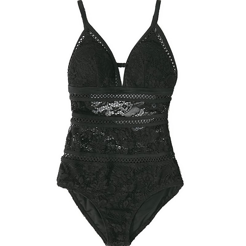 Bộ Đồ Bơi Một Mảnh Phối Ren Hở Lưng Phong Cách Hàn Quốc Thời Trang Mùa Xuân Gợi Cảm Cho Nữ