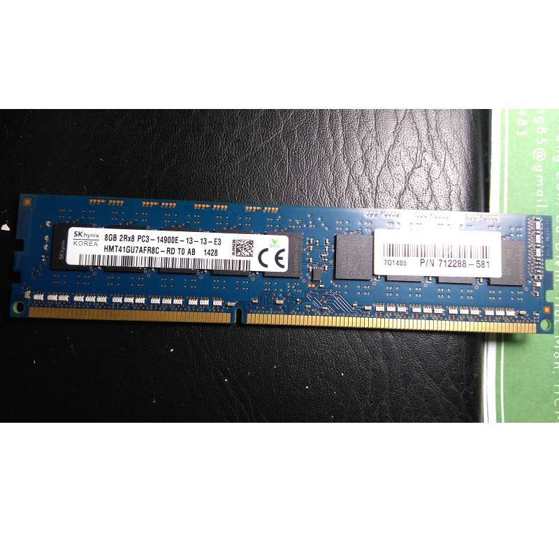 Ram ECC Unbuffered 8GB DDR3 hoặc DDR3L bus 1866 /14900E tháo máy, bảo hành 1 năm