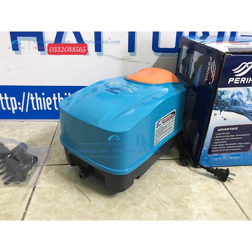 Máy sục oxy, máy sủi khí siêu tiết kiệm điện dành cho hồ koi Periha MB 4000-18000