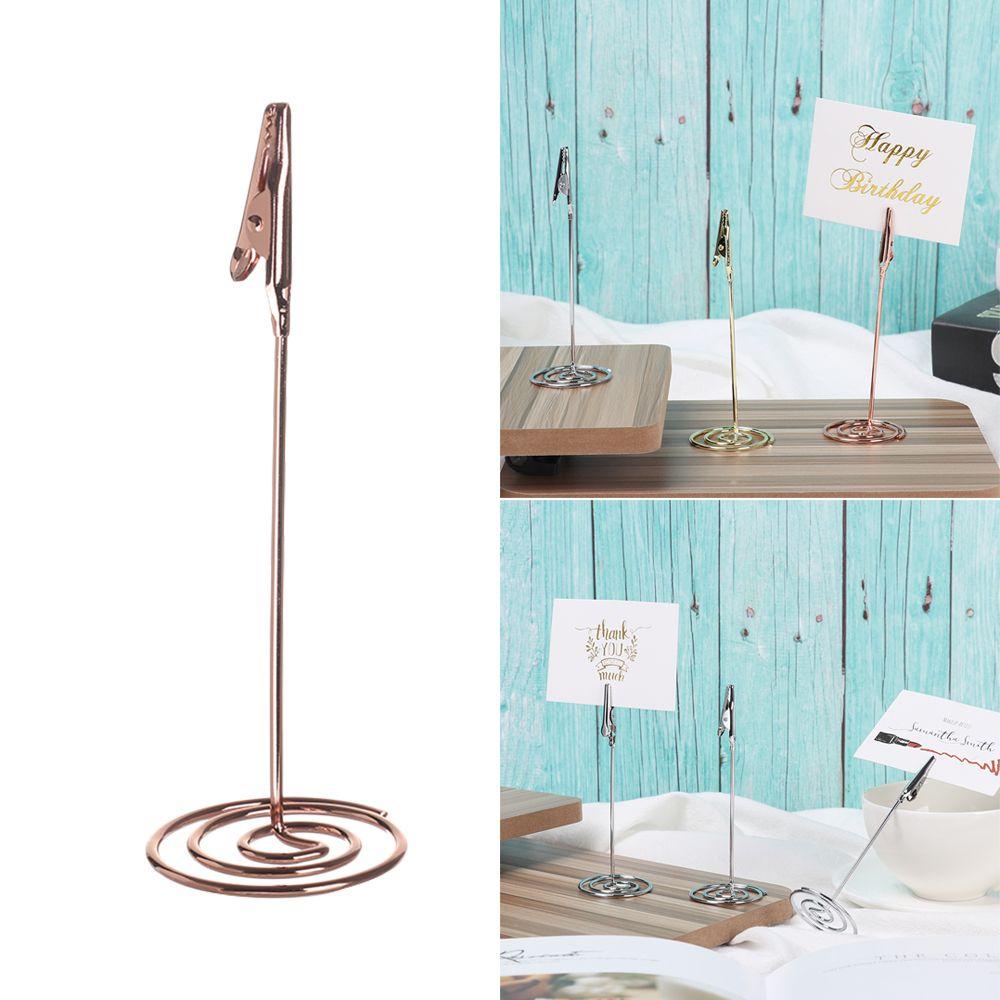 Lakamier 1pc Thời Trang Kẹp Đứng Hoa Hồng|Kẹp Giữ Ảnh/Thẻ Bằng Kim Loại Để Bàn Trang Trí Đám Cưới Nhiều Màu Sắc