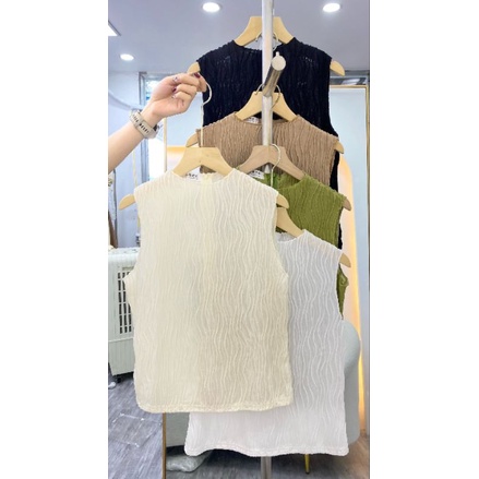 Áo ba lỗ vải lượn sóng