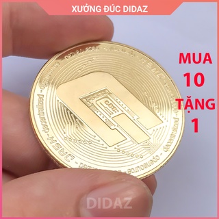Đồng Xu Dash coin, Bitcoin mạ vàng, bạc 24k làm đồ lưu niệm,trang trí,sưu tầm, quà tặng khách hàng, hội nhóm DX03
