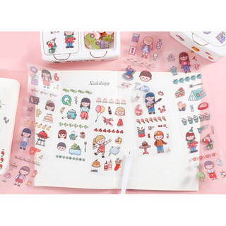 Sticker 39x6,5cm Cô Gái Trong Suốt (Pet)