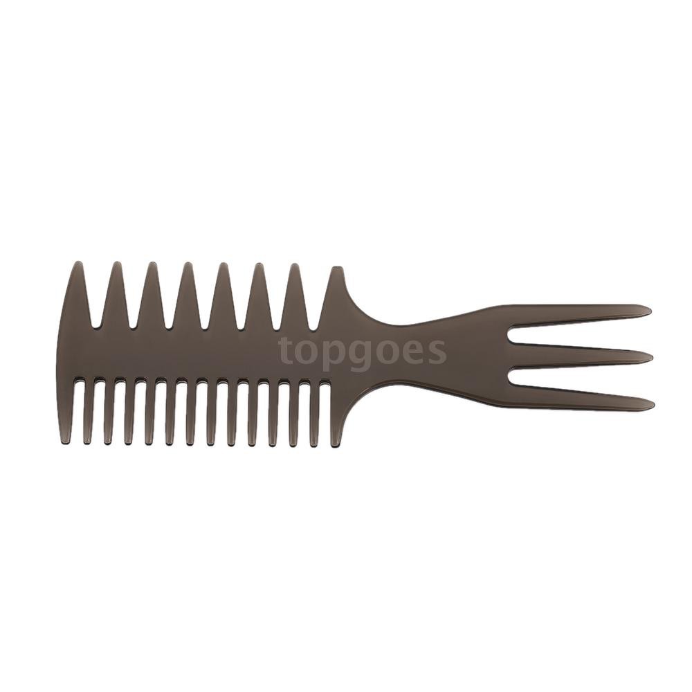 T&G Three-sided Hair Comb Insert Afro Hair Pick Comb Male Wide Tooth Classic Oil Slick Styling Hair Brush