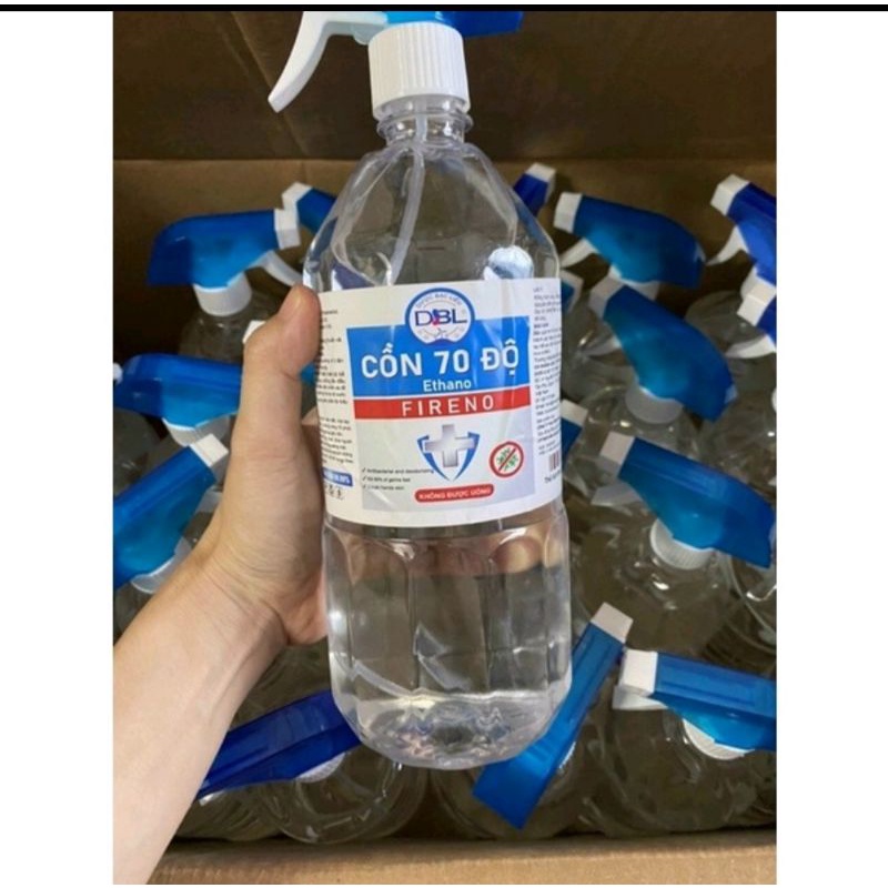 Cồn 70 độ sát khuẩn dạng chai xịt 1 lít Dược Bạc Liêu