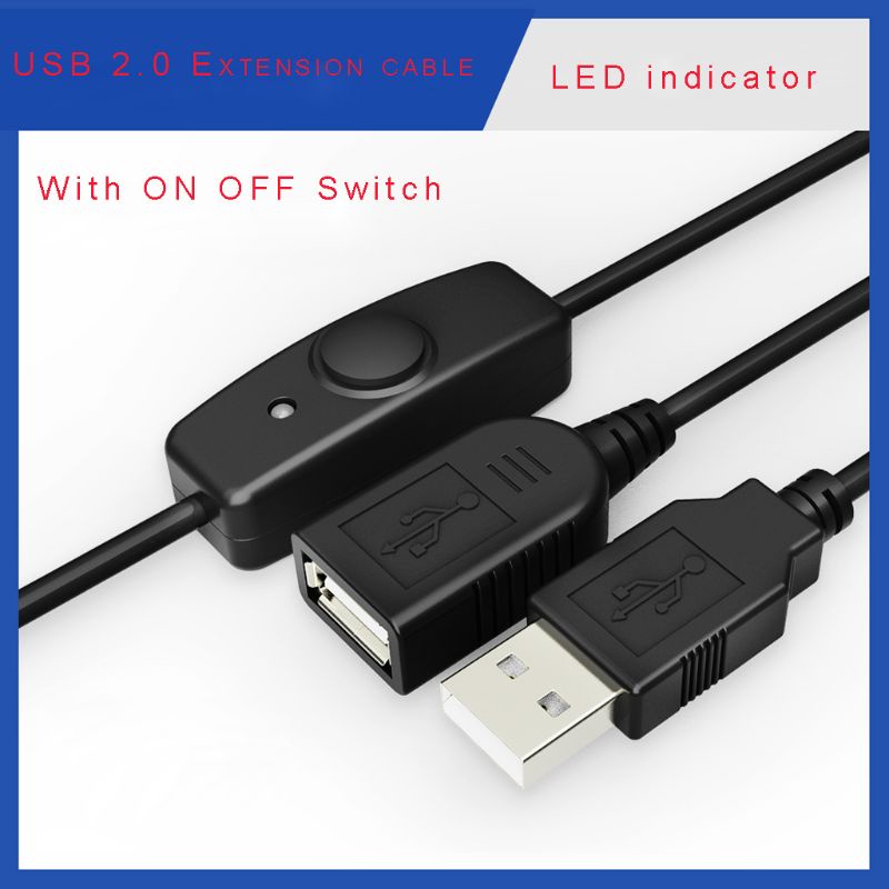 Dây Cáp USB Mở Rộng Chuyển Đổi Với Công Tắc Bật Tắt Hỗ Trợ Nguồn Và Dữ Liệu