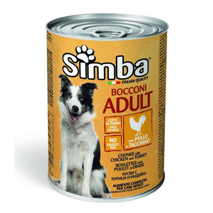 Thức Ăn Pate SIMBA nhập khẩu Ý Hương Vị Thịt Gà Tây dành cho chó - Lon 415g thumbnail
