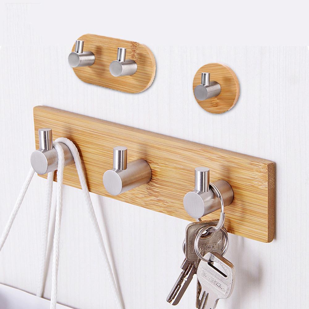 Giá Đỡ Móc Treo Chìa Khóa Bằng Thép Không Gỉ Tiện Dụng Cho Nhà Bếp