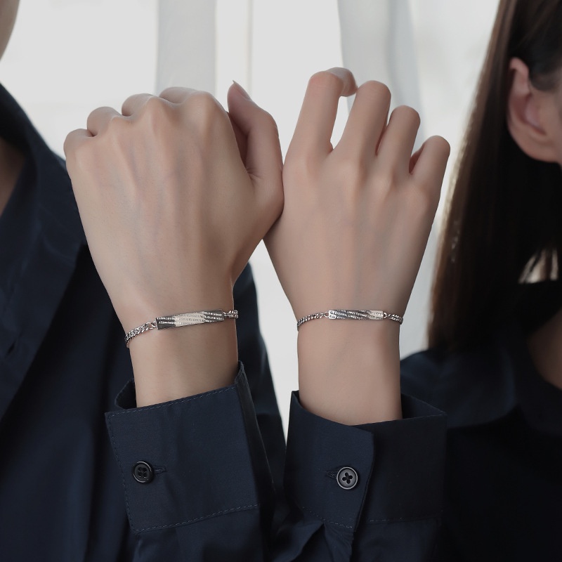 Cặp 520 Vòng Tay Mặt Chữ Sáng Tạo Cho Cặp Đôi / Bạn Bè