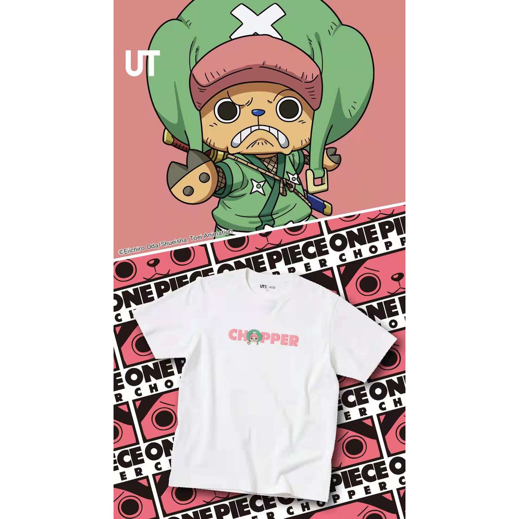 Áo thun Uniqlo 440673 tay ngắn in hình One Piece cá tính dành cho bạn nam