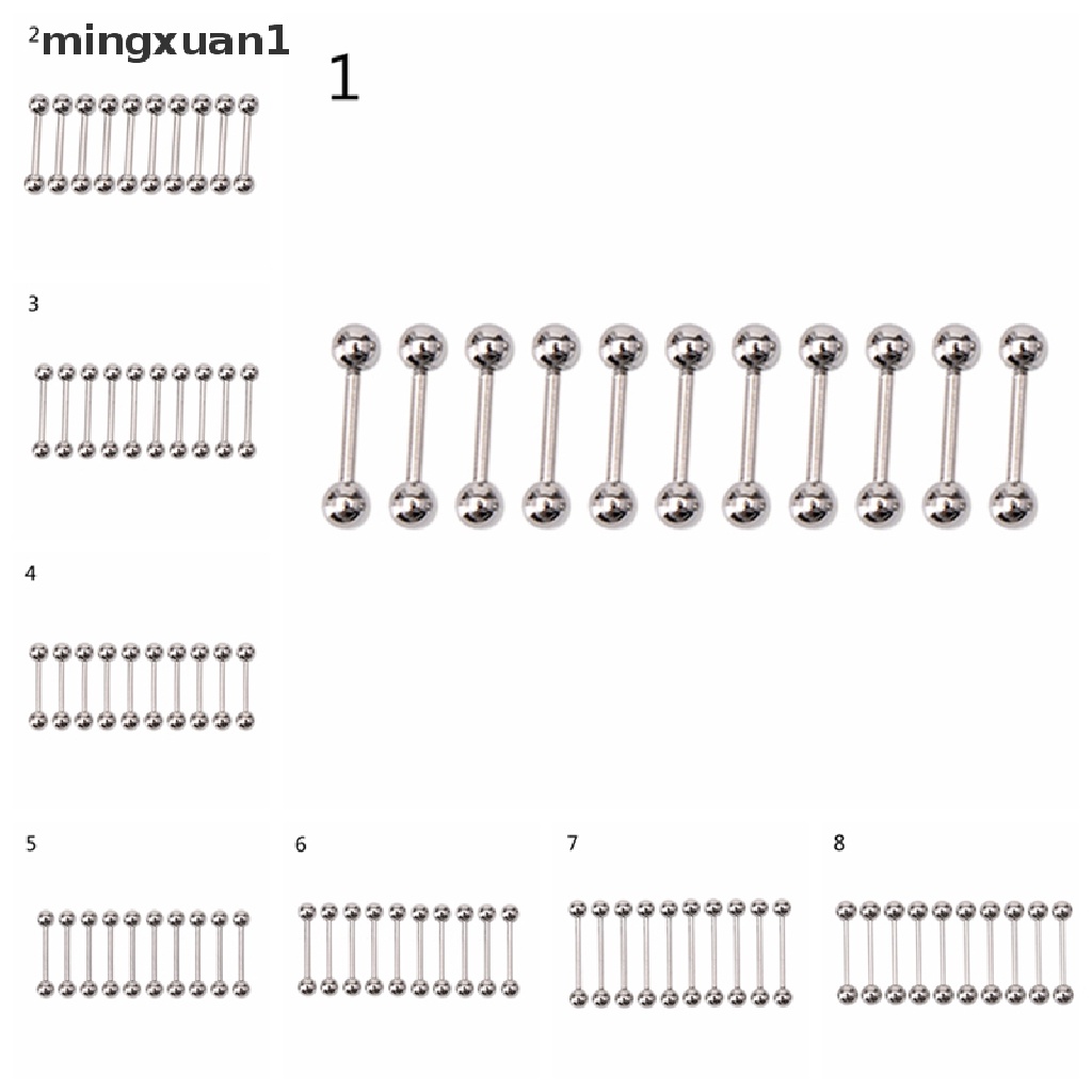 Set 10 Khuyên Tai Thép Không Gỉ Cá Tính mingxuan1