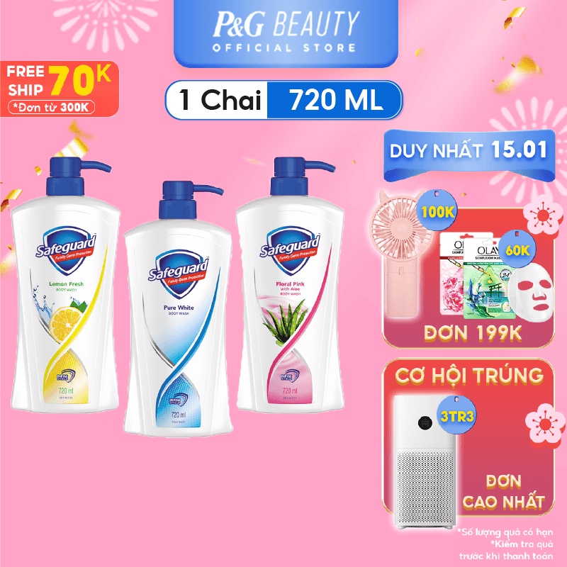 Sữa Tắm Safeguard Chai 720ml